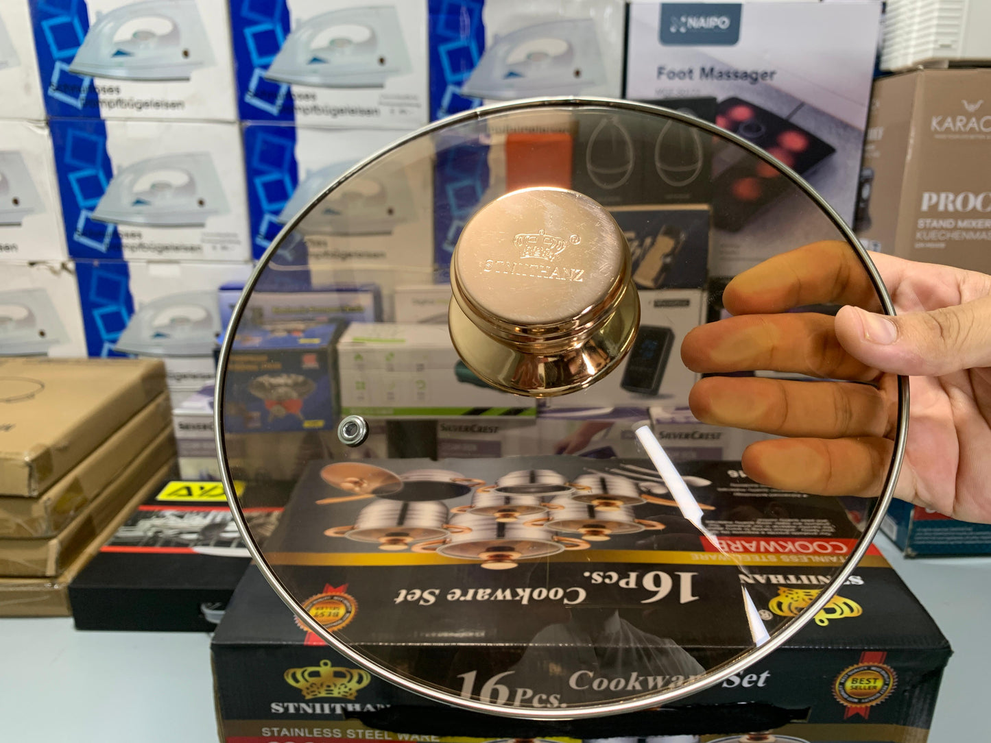 Imported 16 Pieces STNIITHAN Stainless Steel Cookware Set