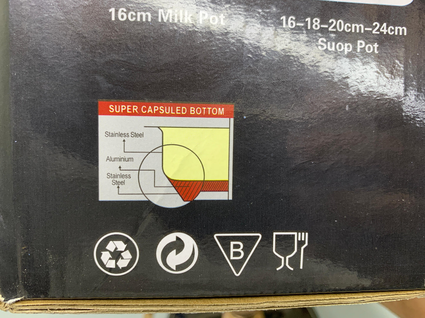 Imported 16 Pieces STNIITHAN Stainless Steel Cookware Set