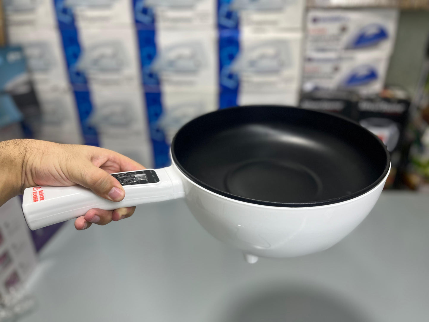 Japan Lot Imported 2-1 Electric Cooker Pan with Steamer - 4L Capacity, 1500W