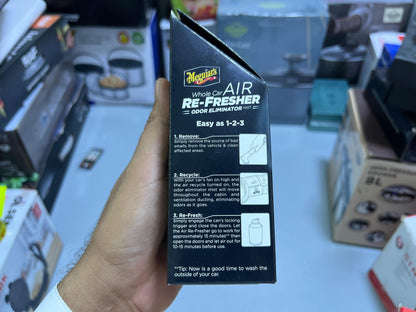 Meguiar’s Whole Car Air Re-Fresher Odor Eliminator (Black Chrome Scent)