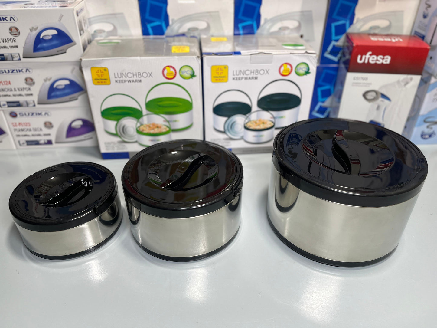 Imported Premium 3-Piece Lunch Box Set (2L, 4L, 8L)