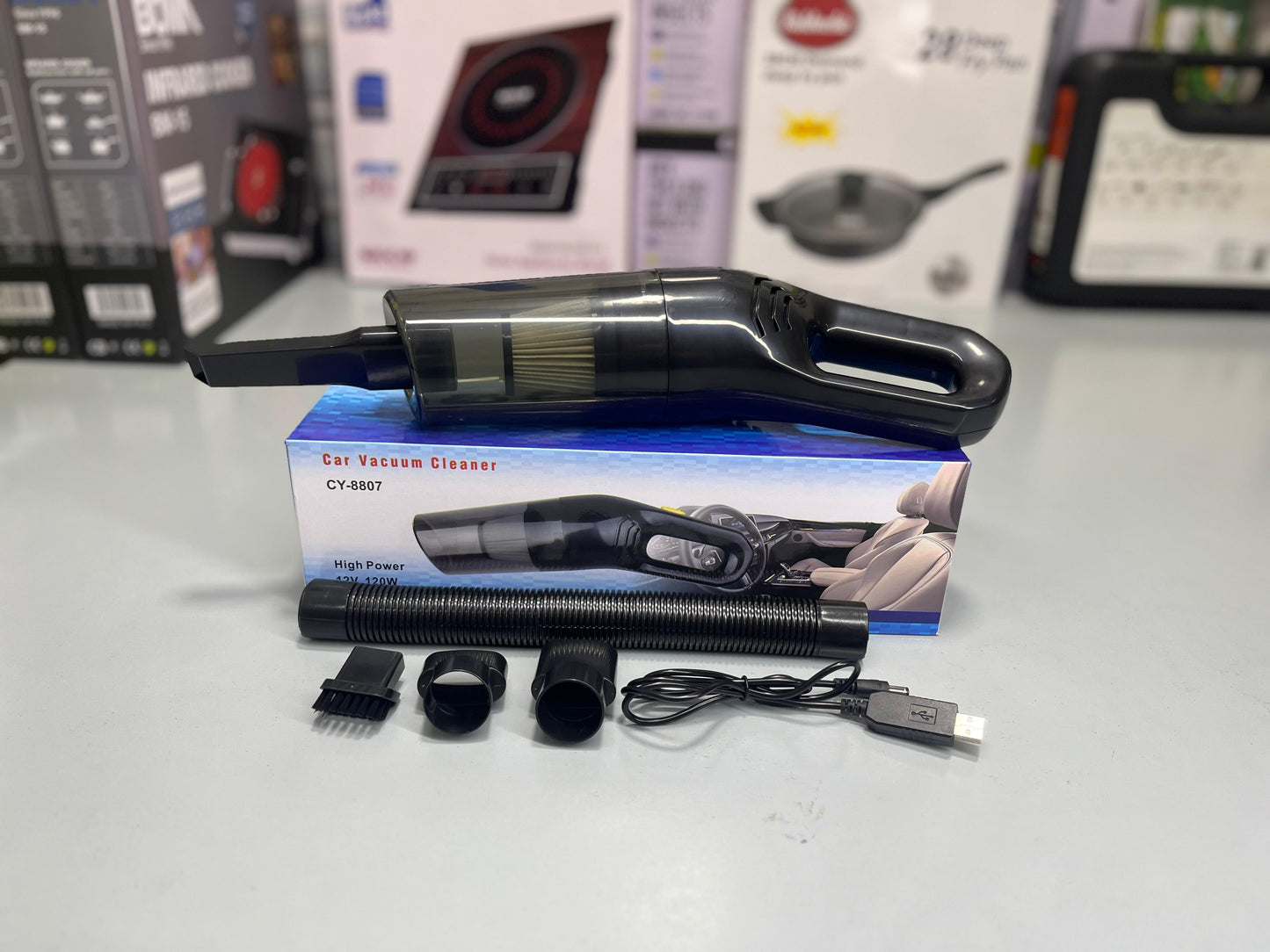 High-Power 12V Rechargeable Car Vacuum Cleaner