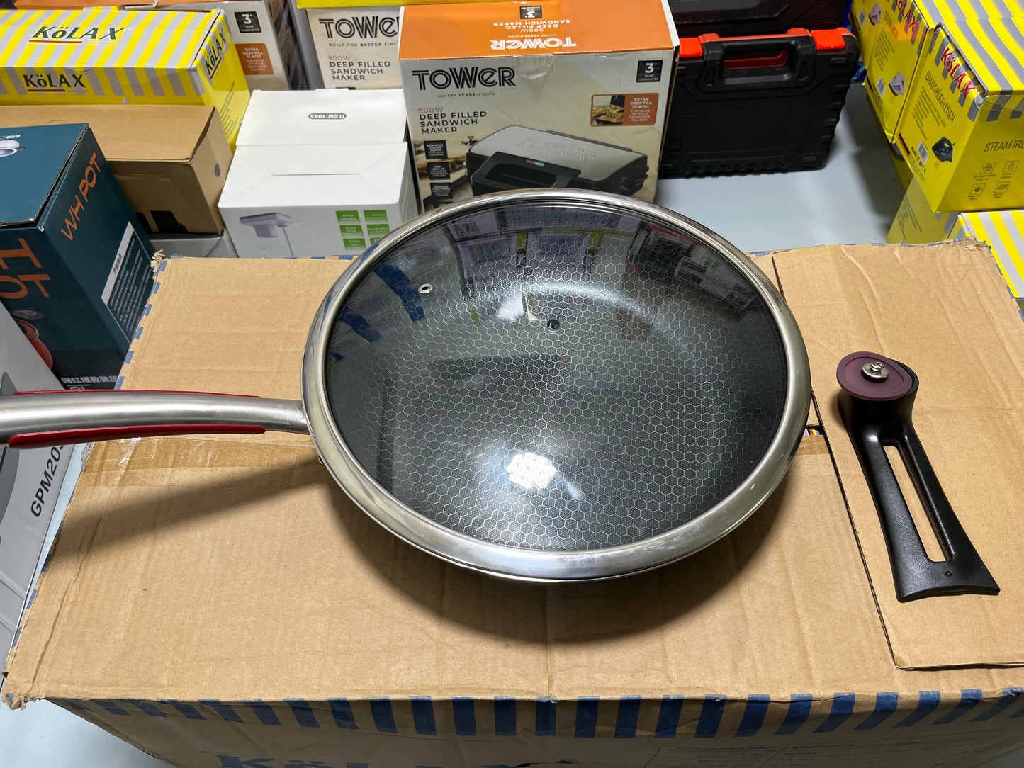 HoneyComb Double Laser Coating SHALLOW Frying Pan