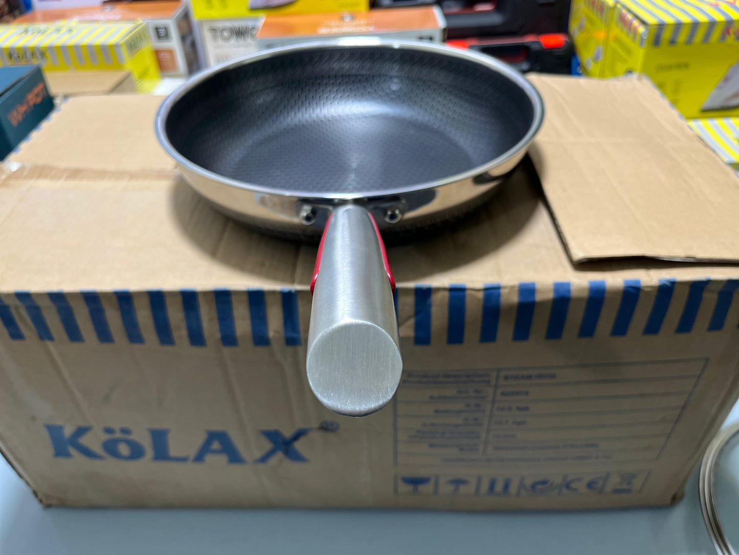HoneyComb Double Laser Coating SHALLOW Frying Pan