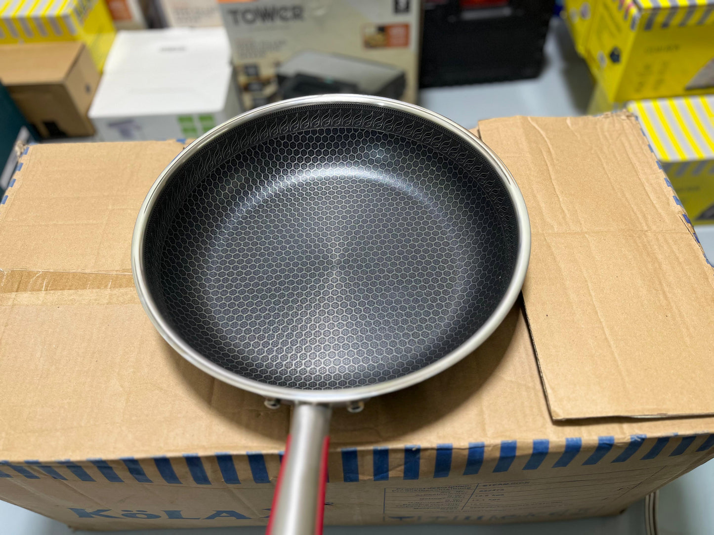 HoneyComb Double Laser Coating SHALLOW Frying Pan
