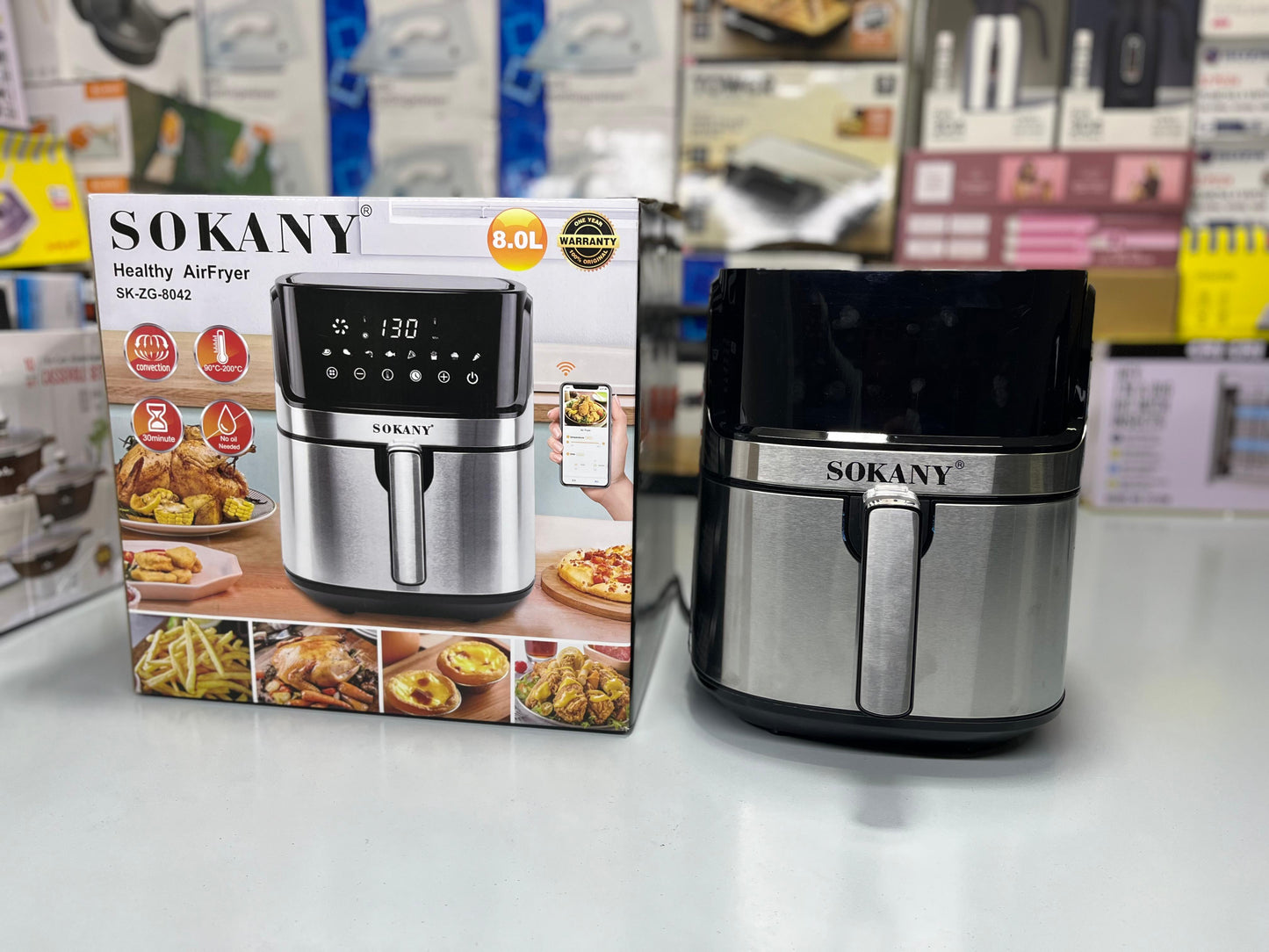 Imported Sokany Air Fryer SK-ZG-8042 -  Mobile App Control