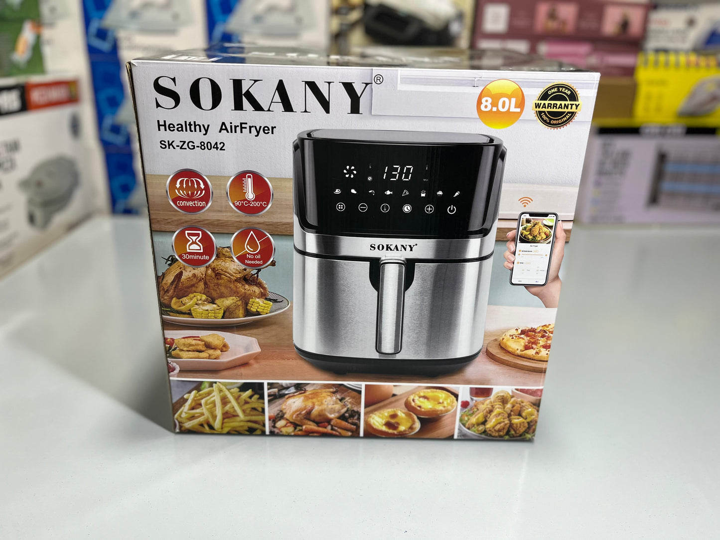 Imported Sokany Air Fryer SK-ZG-8042 -  Mobile App Control