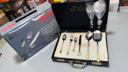 Perfect Gift Choice |  53-Piece Premium Stainless Steel Cutlery Set | Elegant Dining